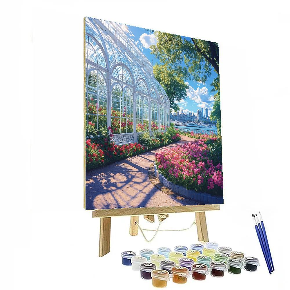 Royal Botanic Garden Glasshouses Sydney Australia Paint by numbers kits