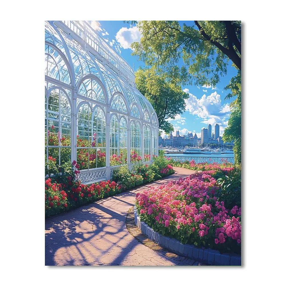 Royal Botanic Garden Glasshouses Sydney Australia Paint by numbers kits