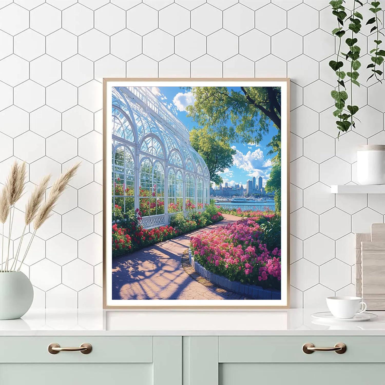 Royal Botanic Garden Glasshouses Sydney Australia Paint by numbers kits