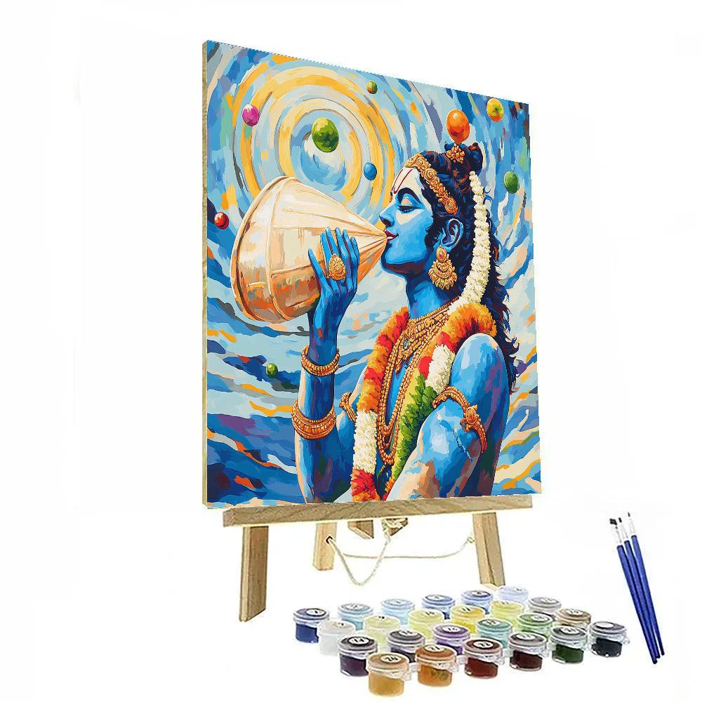 Vishnu And The Planetary Conch Resonance Number painting