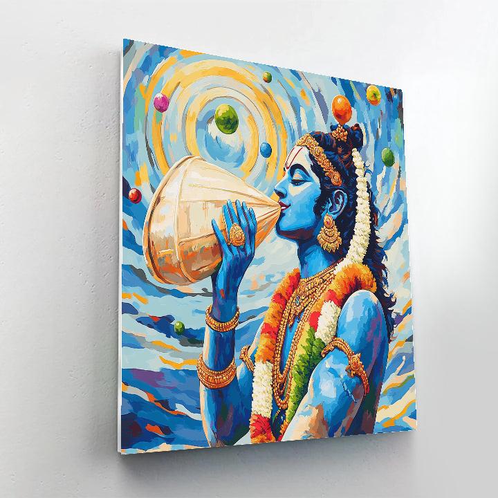 Vishnu And The Planetary Conch Resonance Number painting