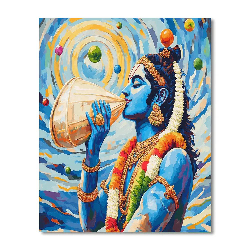 Vishnu And The Planetary Conch Resonance Number painting