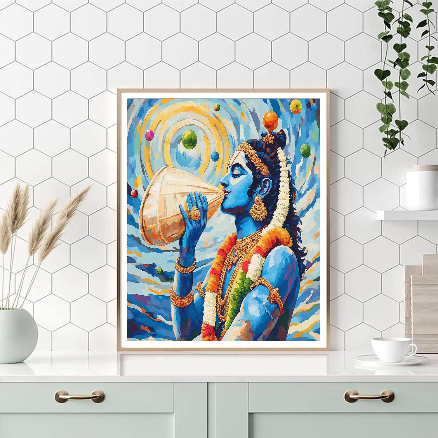 Vishnu And The Planetary Conch Resonance Number painting