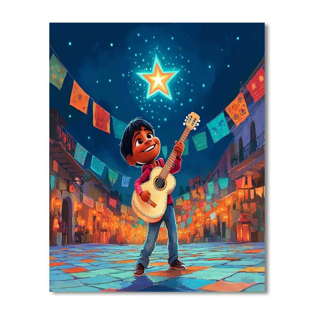Miguel Musical Star Plaza Disney Inspired Numbered painting kits