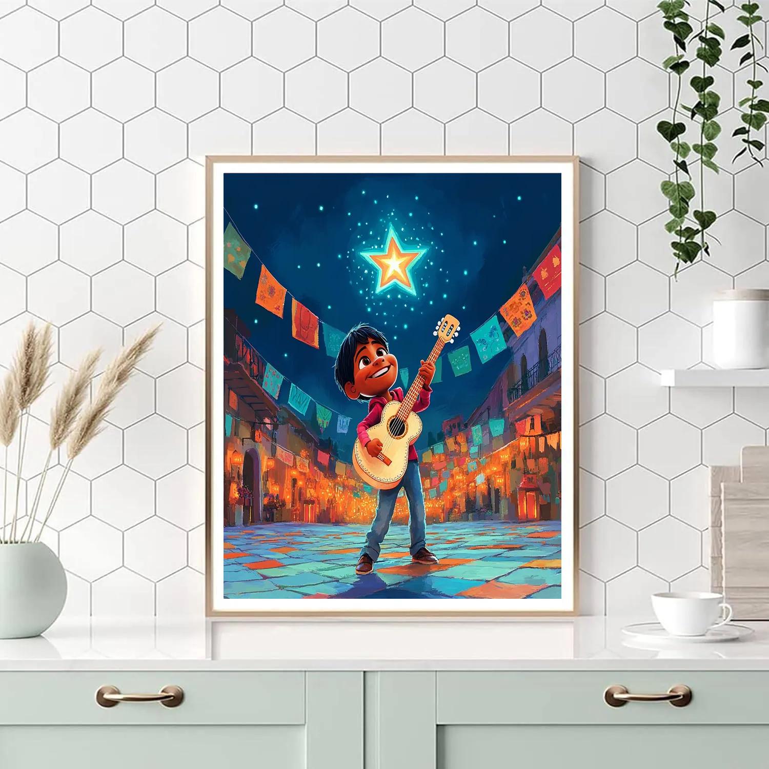 Miguel Musical Star Plaza Disney Inspired Numbered painting kits