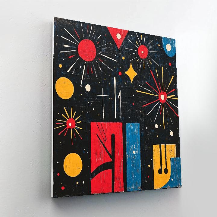 Joan Miró Inspired Festival Fireworks Patterns Paint by numbers kits