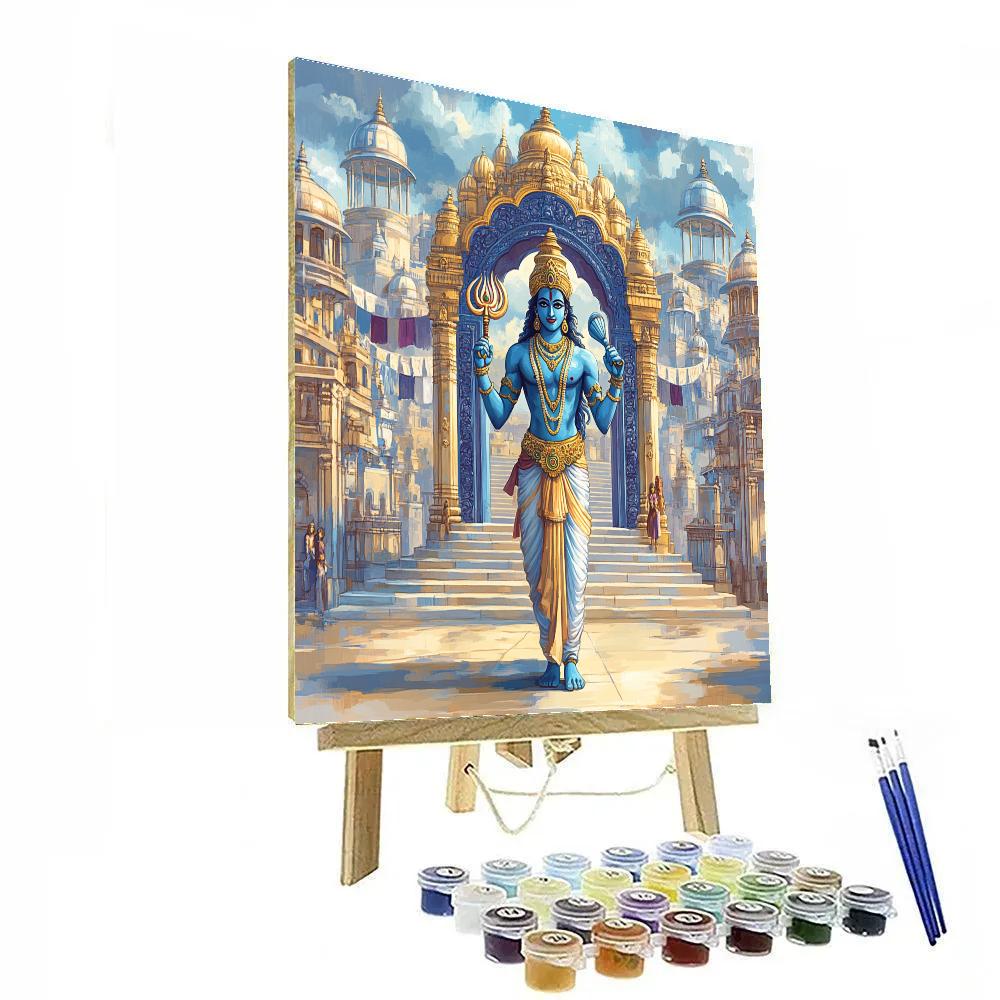 Vishnu Protector At The Sapphire City Gate Paint by numbers kits