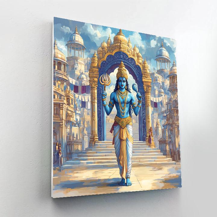Vishnu Protector At The Sapphire City Gate Paint by numbers kits