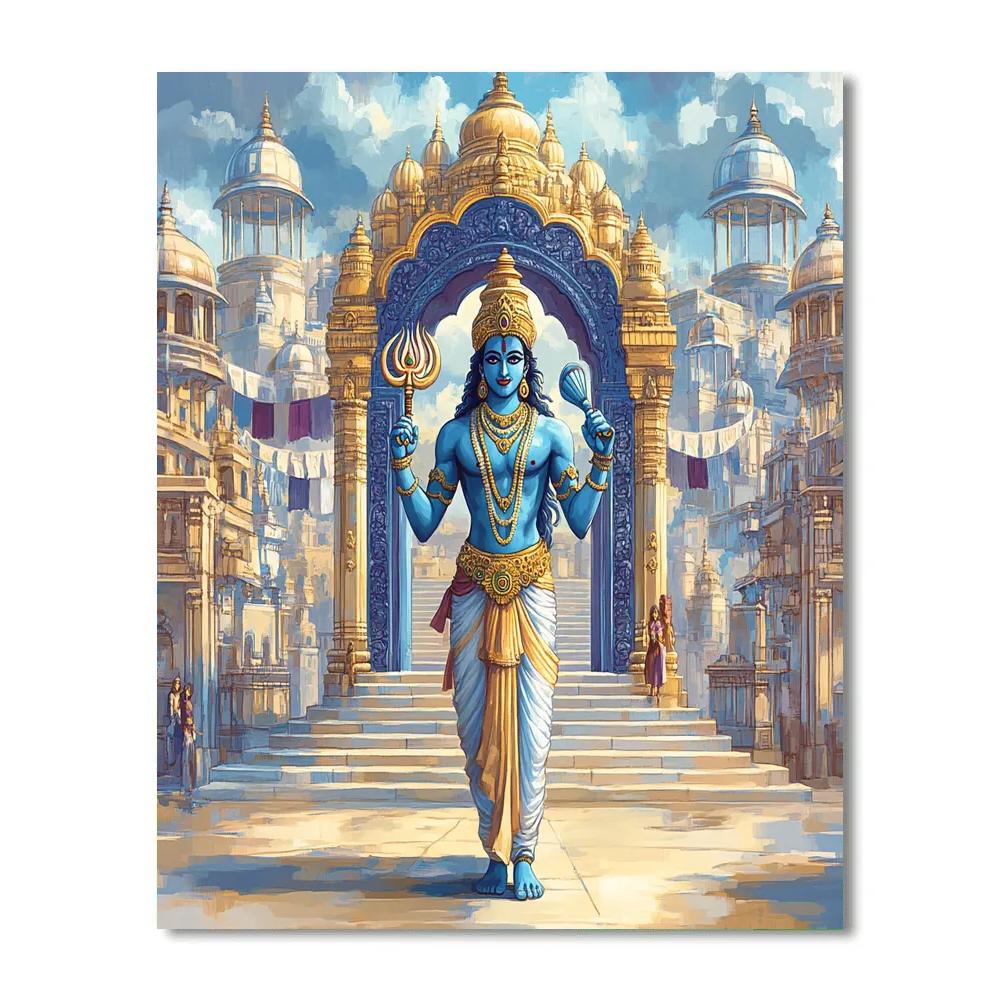 Vishnu Protector At The Sapphire City Gate Paint by numbers kits