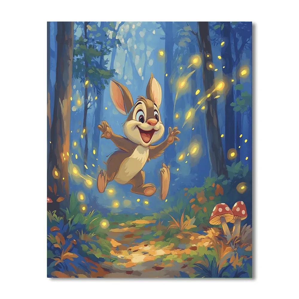 Thumper Forest Firefly Sprint Disney Inspired paint by number