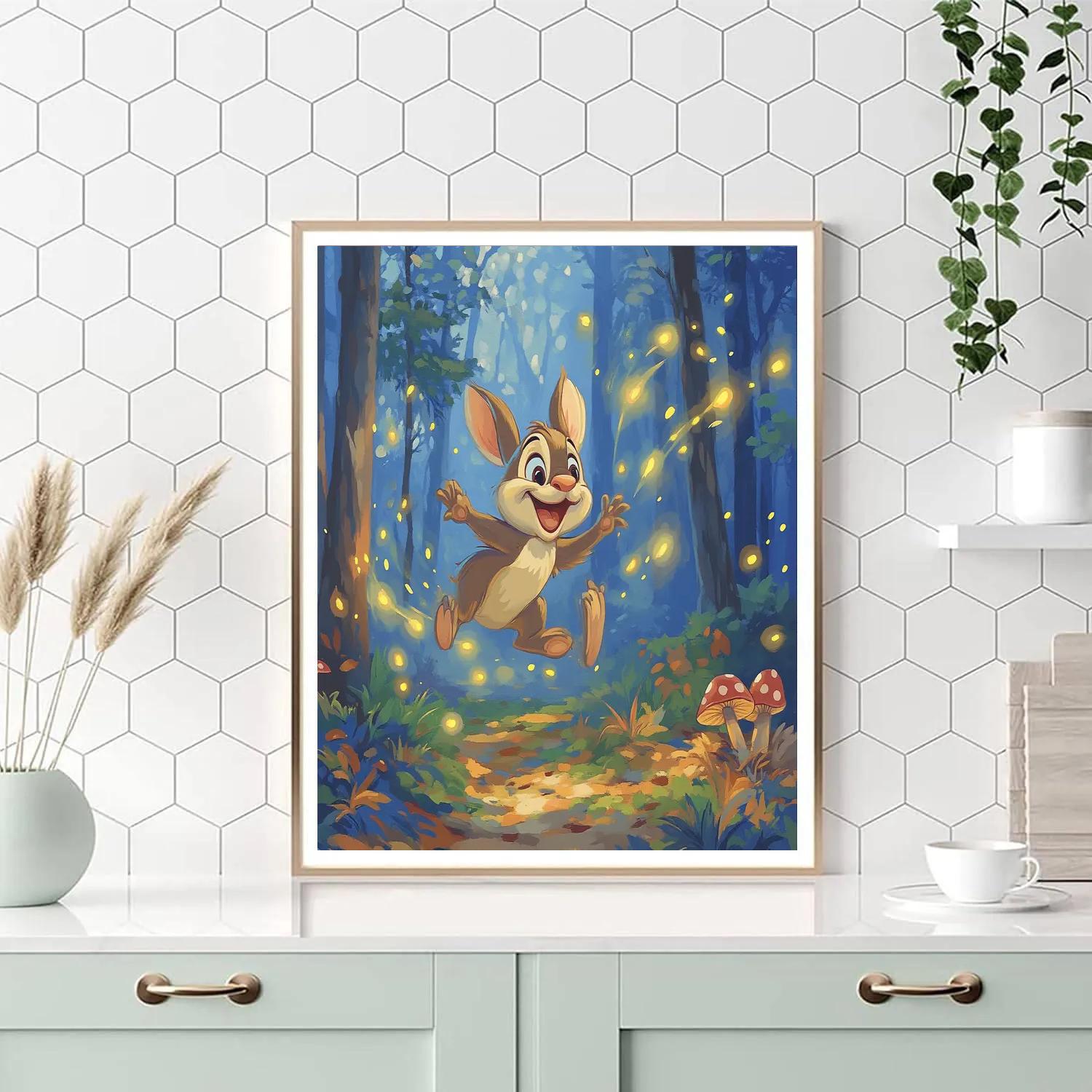 Thumper Forest Firefly Sprint Disney Inspired paint by number