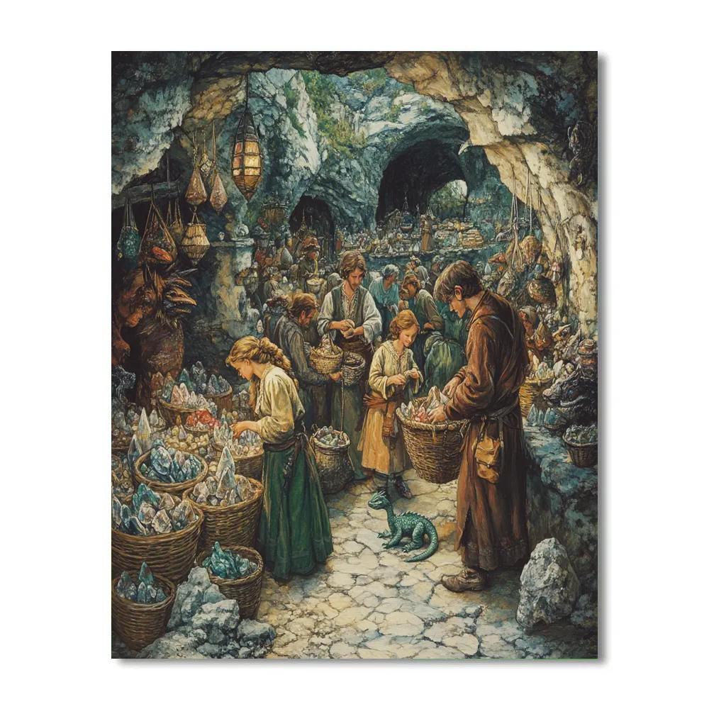 Hieronymus Bosch Inspired Mythic Market Of Wonders painting number kit