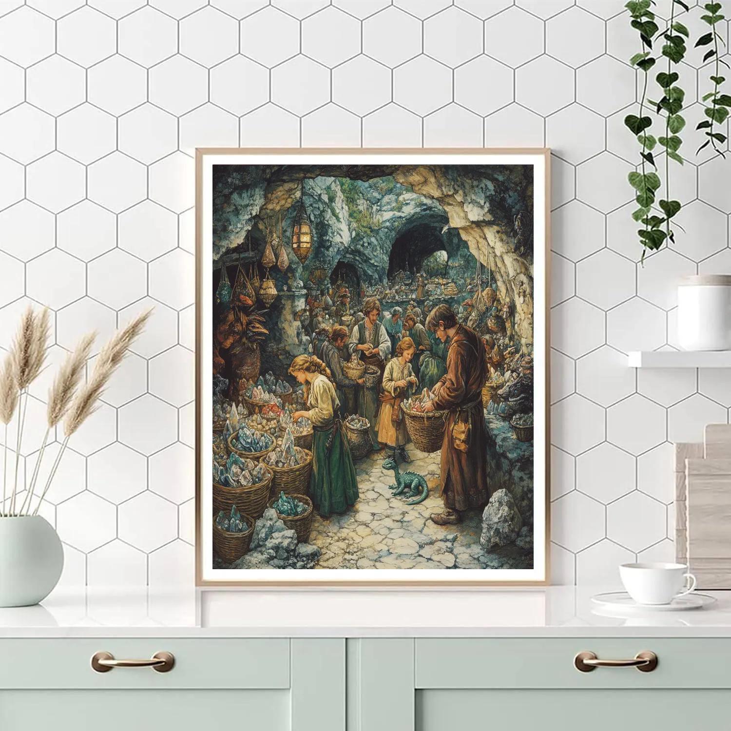 Hieronymus Bosch Inspired Mythic Market Of Wonders painting number kit