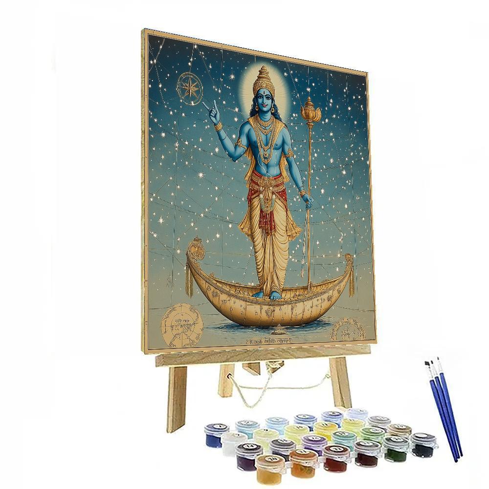 Vishnu As The Silent Astral Navigator Number painting