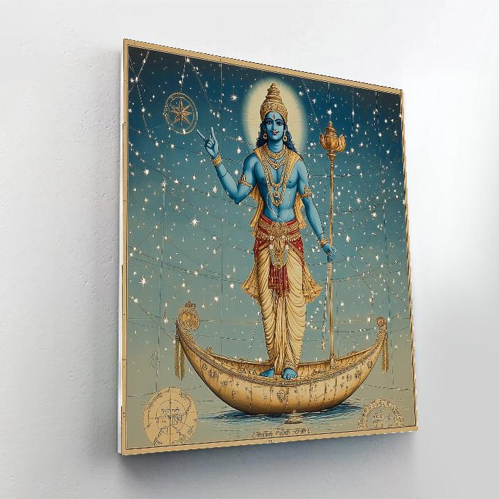 Vishnu As The Silent Astral Navigator Number painting
