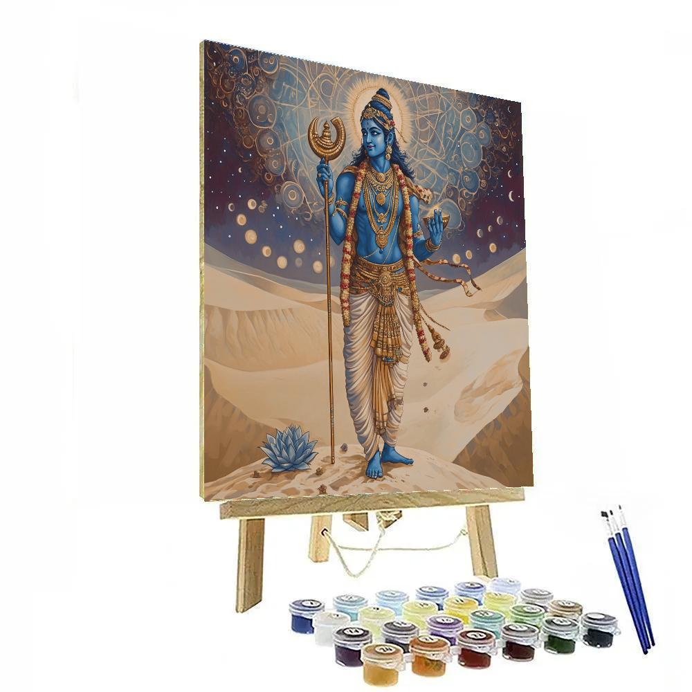 Vishnu Chakra Mirror Over The Desert Of Moons Paint by numbers art