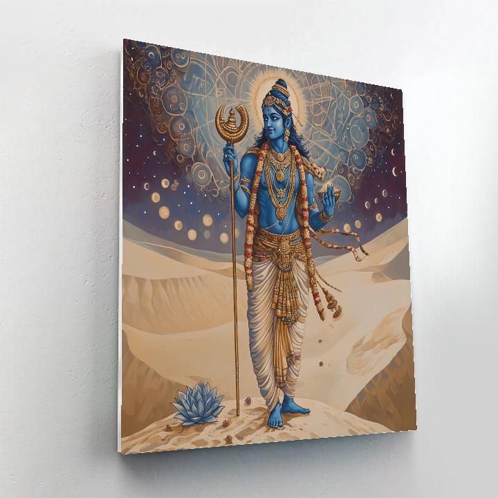 Vishnu Chakra Mirror Over The Desert Of Moons Paint by numbers art