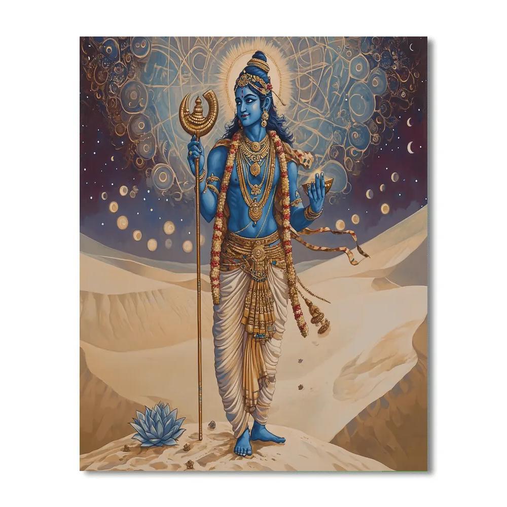 Vishnu Chakra Mirror Over The Desert Of Moons Paint by numbers art