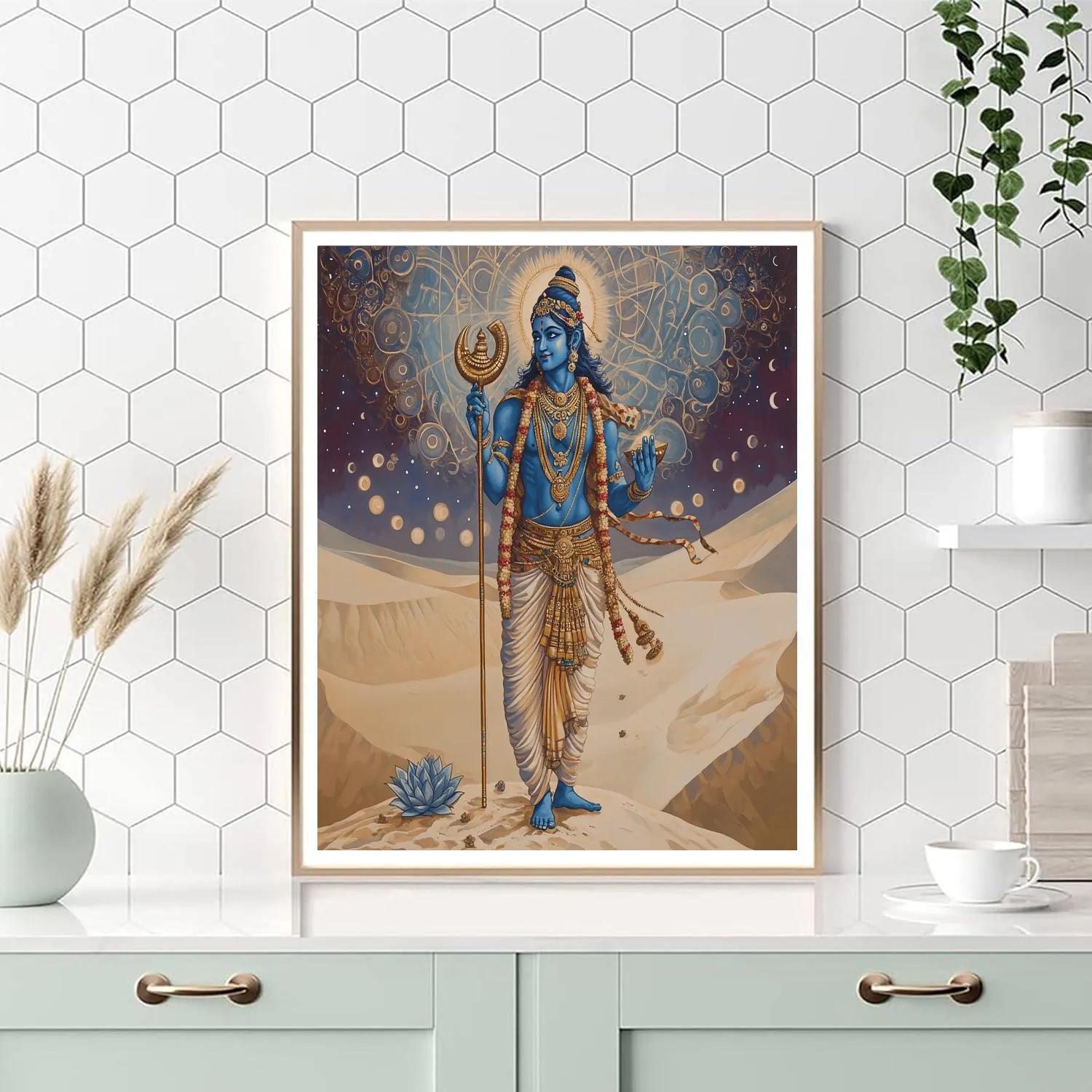 Vishnu Chakra Mirror Over The Desert Of Moons Paint by numbers art