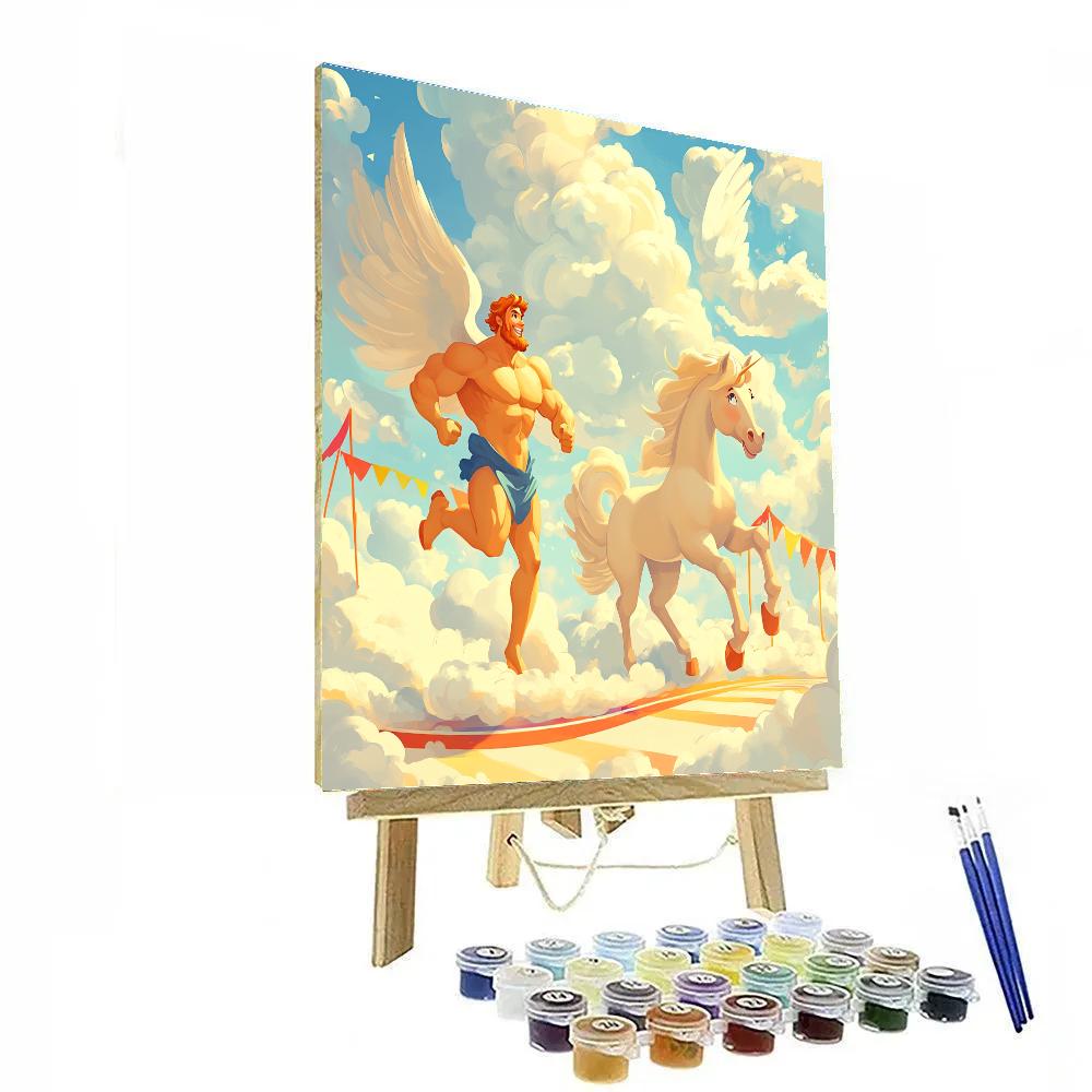 Hercules Pegasus Cloud Training Day Disney Inspired Number painting