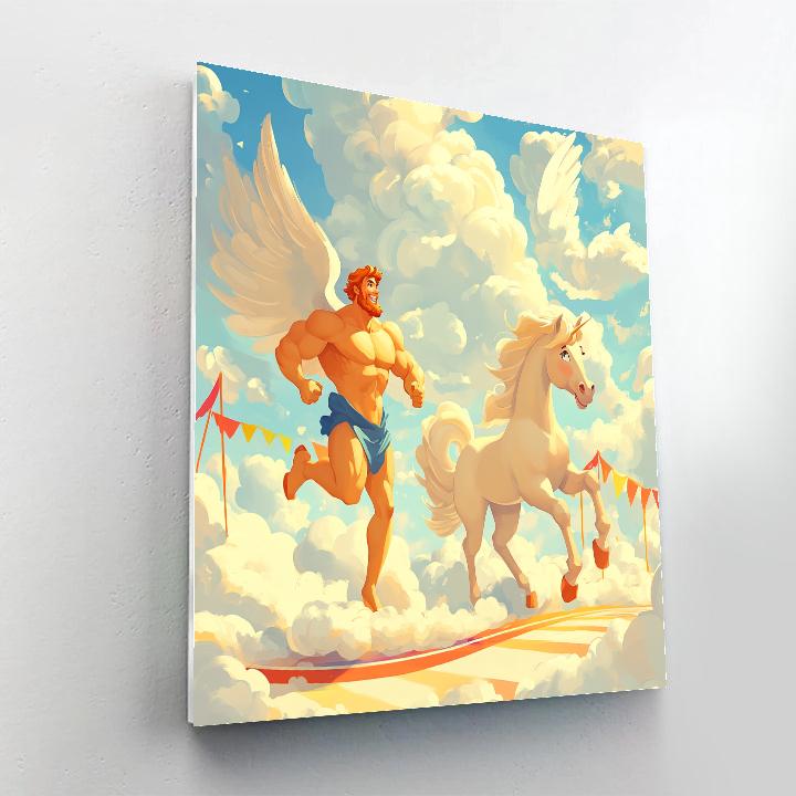Hercules Pegasus Cloud Training Day Disney Inspired Number painting