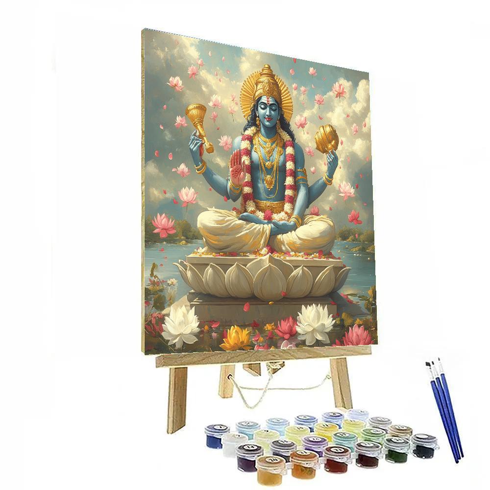 Vishnu And The Rain Of Sacred Lotuses paint by numbers