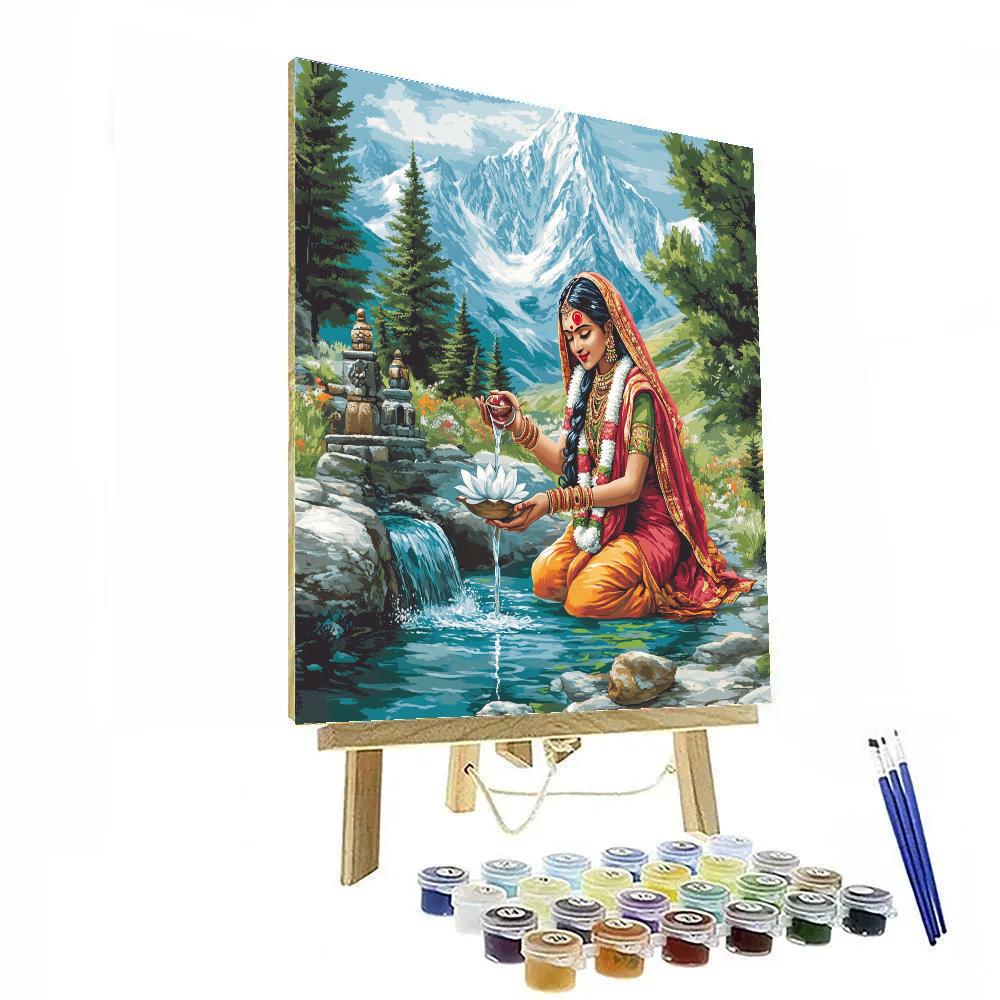 Parvati Of The Mountain Spring Sanctuary DIY paint by numbers