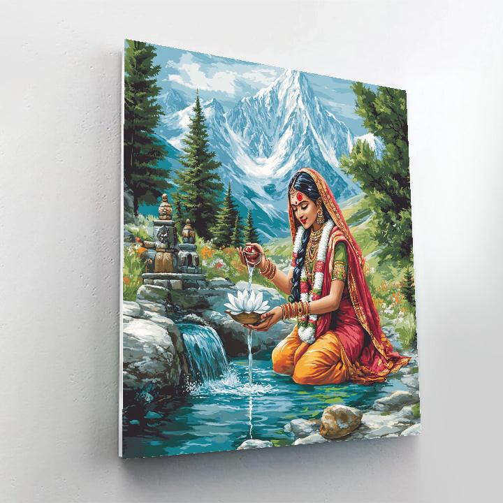 Parvati Of The Mountain Spring Sanctuary DIY paint by numbers