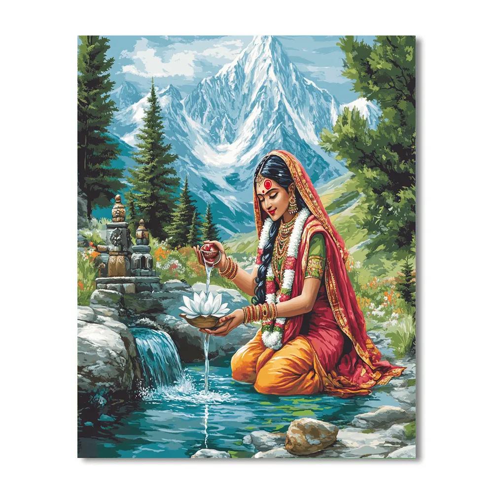 Parvati Of The Mountain Spring Sanctuary DIY paint by numbers