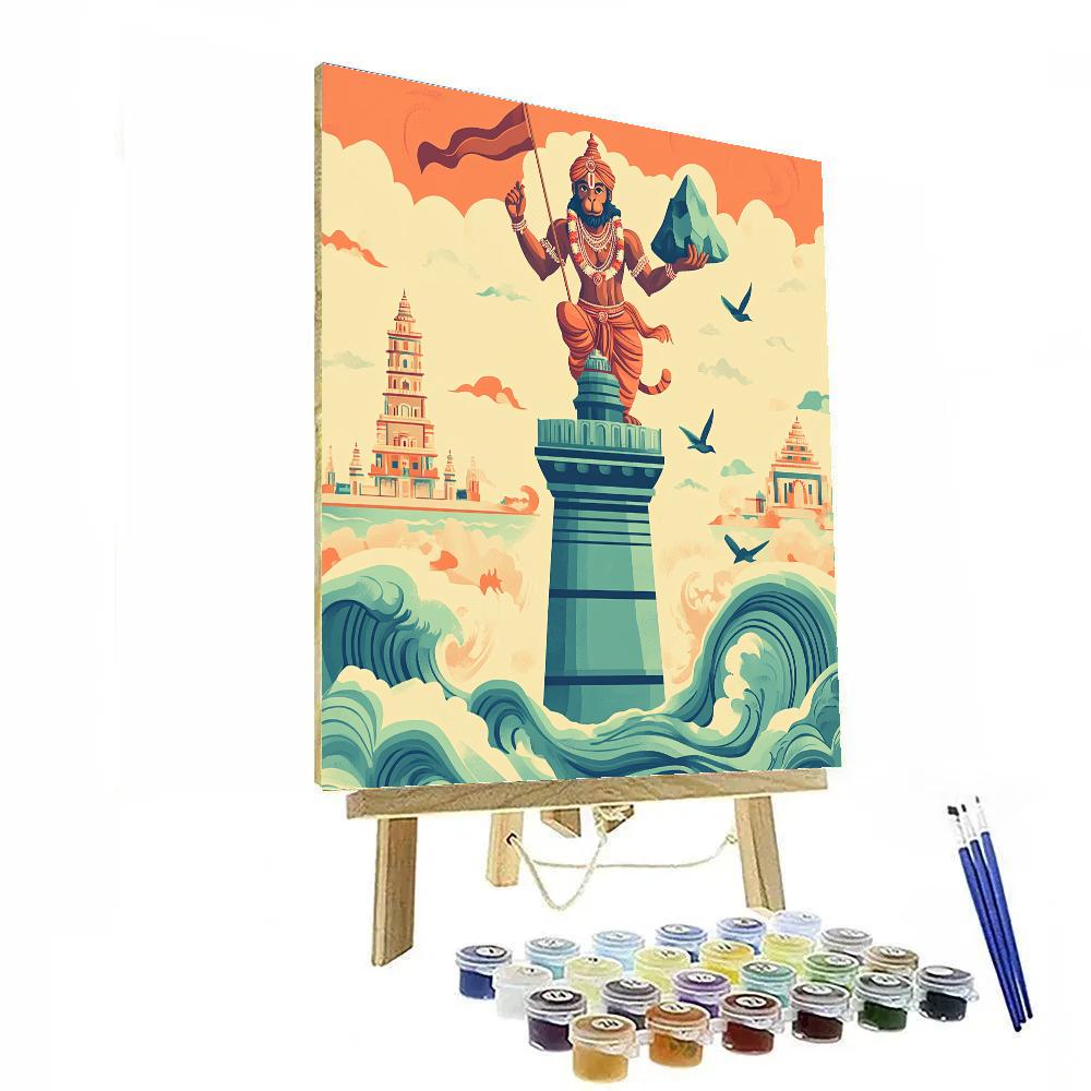 Hanuman Lighthouse Guardian paint by numbers