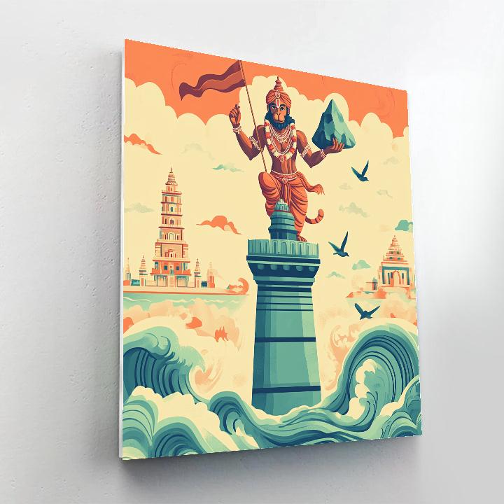 Hanuman Lighthouse Guardian paint by numbers