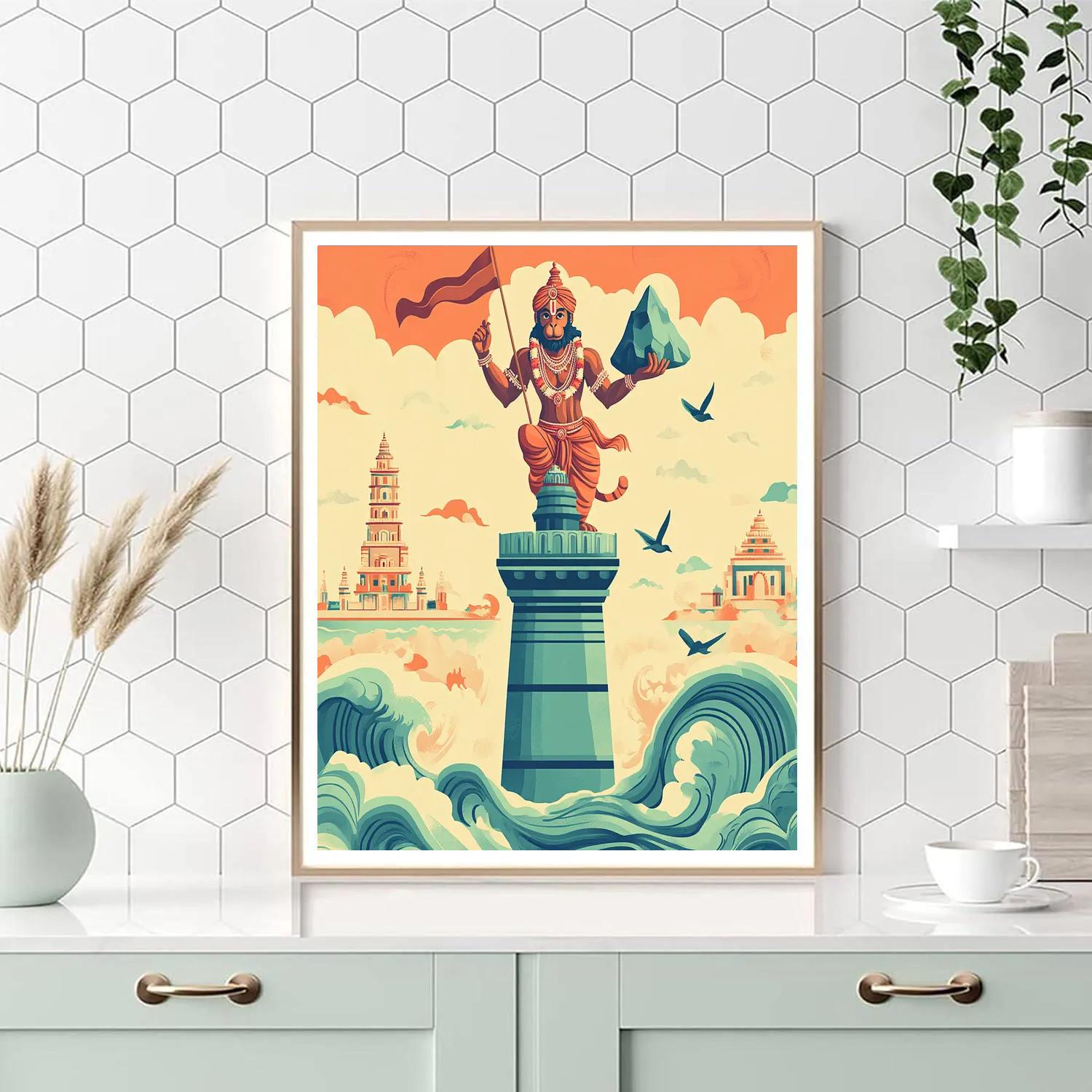 Hanuman Lighthouse Guardian paint by numbers