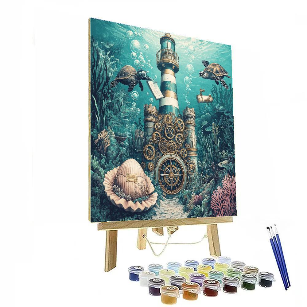 The Clockwork Reef Castle Paint by numbers kits