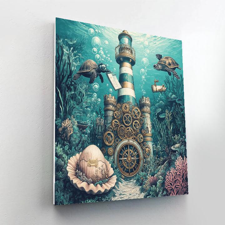 The Clockwork Reef Castle Paint by numbers kits