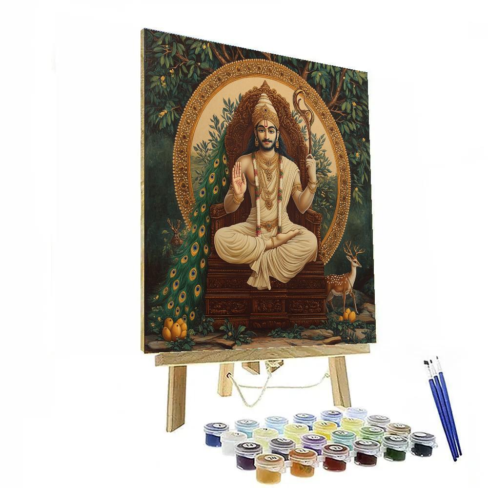 Rama Crowned In Forest Mandala Numbered painting kits