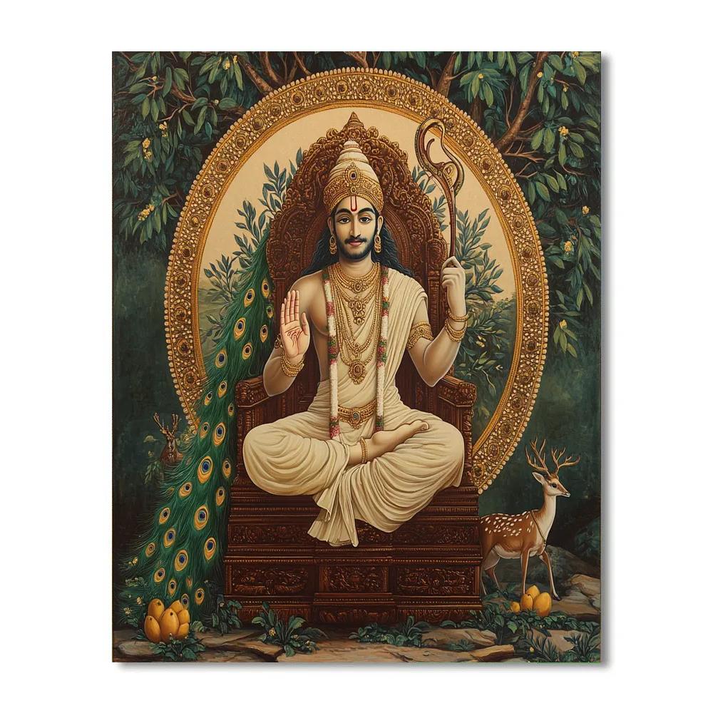 Rama Crowned In Forest Mandala Numbered painting kits