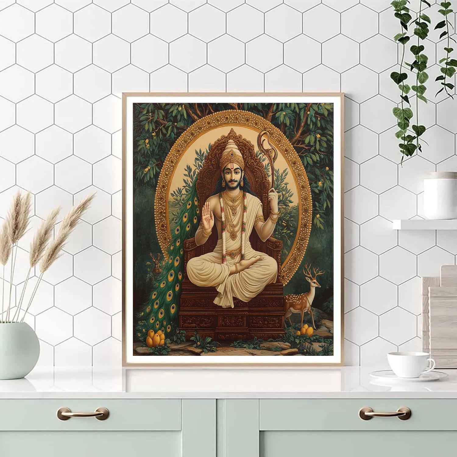 Rama Crowned In Forest Mandala Numbered painting kits