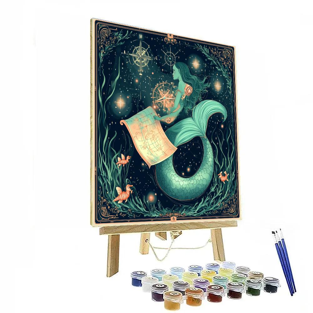 Tide Clock Mermaid Cartographer paint by numbers