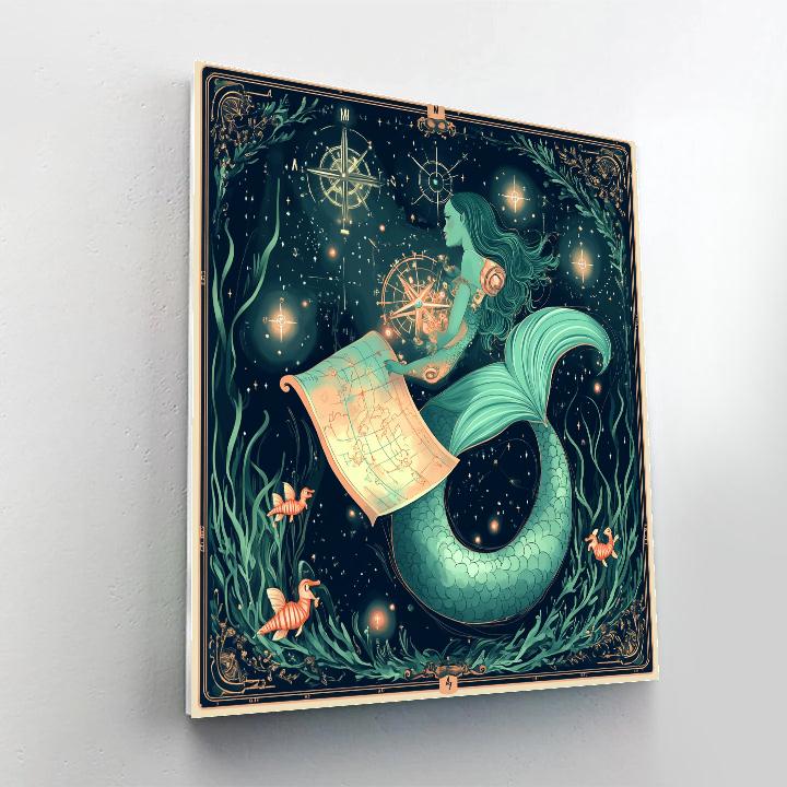 Tide Clock Mermaid Cartographer paint by numbers