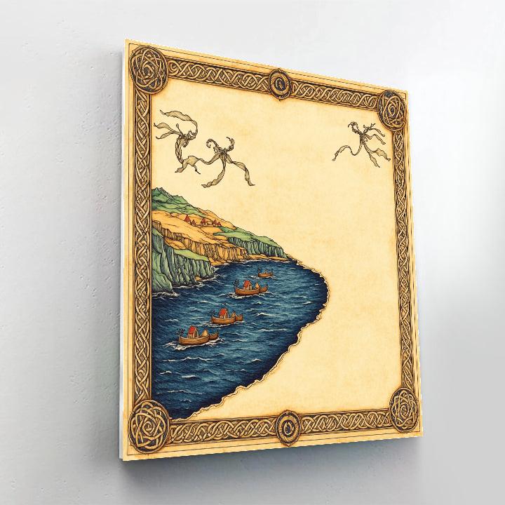 Voyage Map With Celtic Knot Wind Spirits Painting by numbers kit