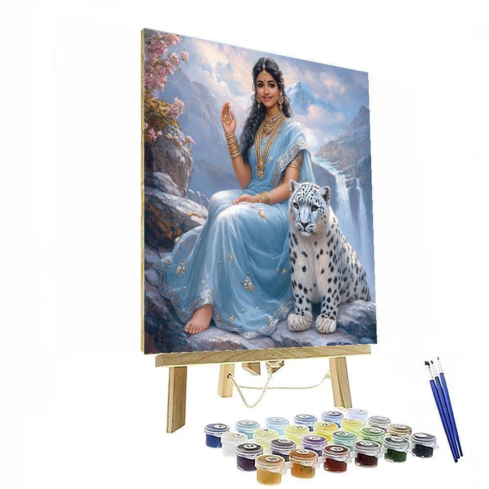 Parvati And The Snow Leopard Guardian Paint by numbers kits