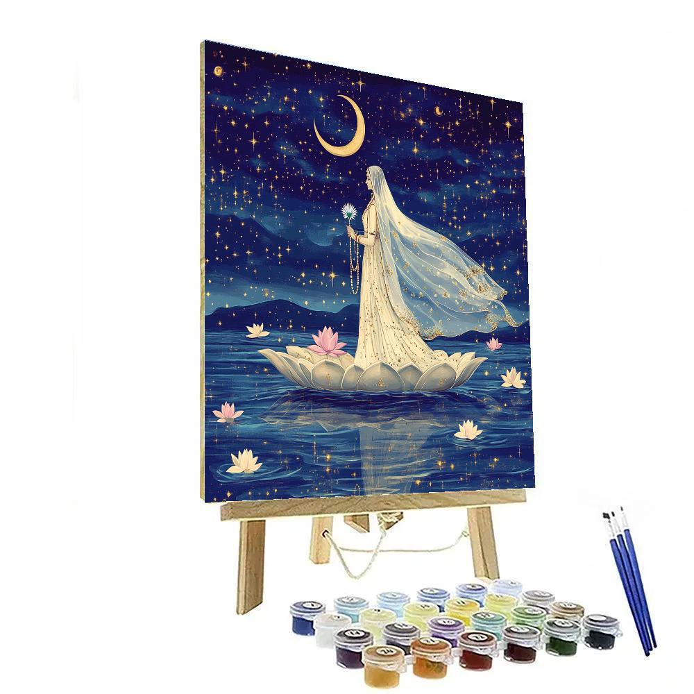 Parvati In A Cosmic Lotus Boat paint by numbers