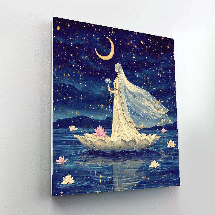 Parvati In A Cosmic Lotus Boat paint by numbers
