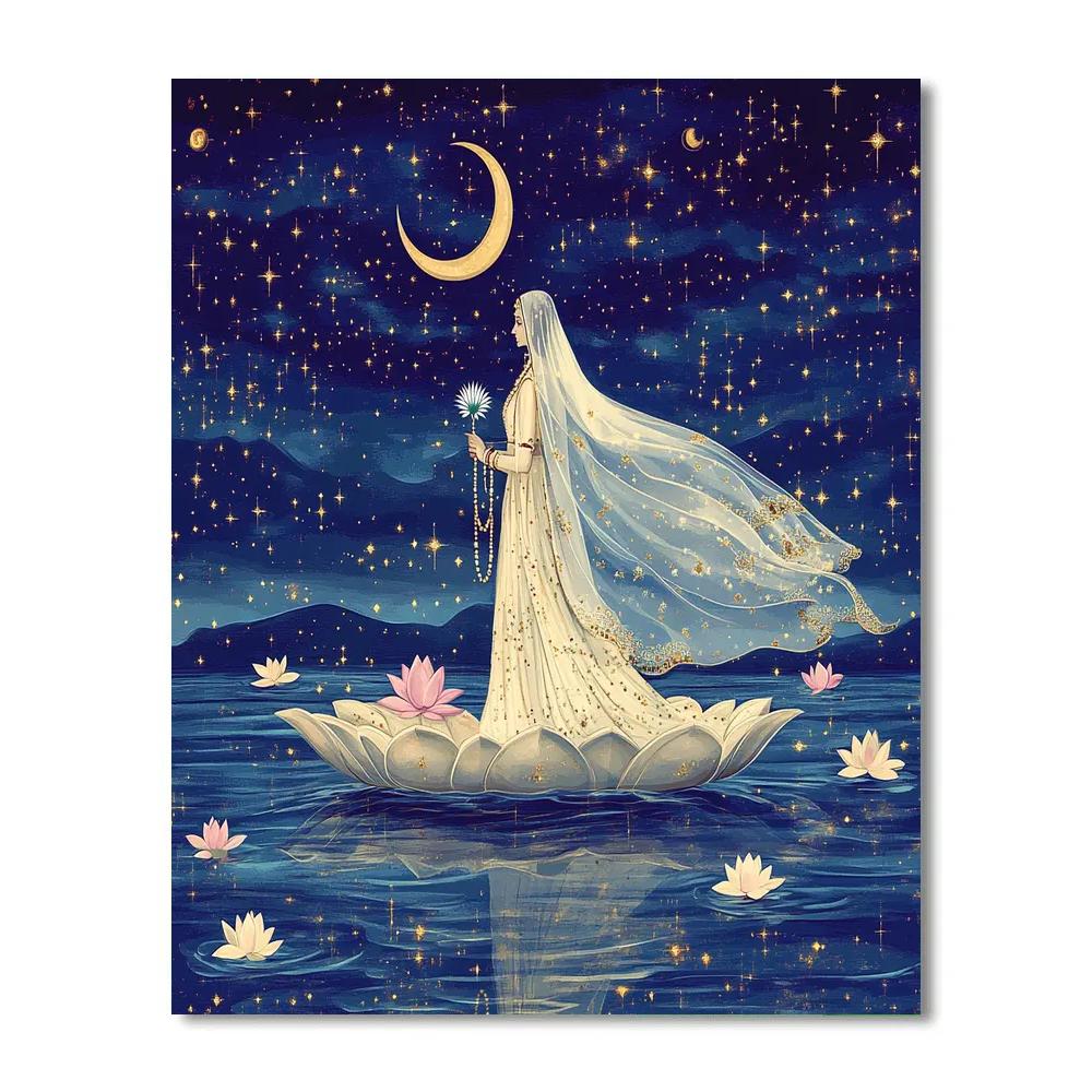 Parvati In A Cosmic Lotus Boat paint by numbers