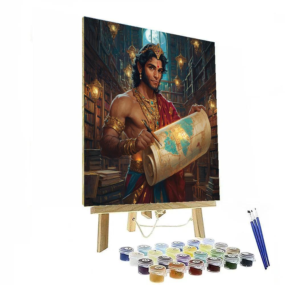 Hanuman Library Of Sacred Maps Painting by numbers kit