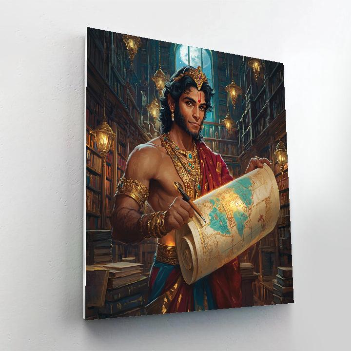 Hanuman Library Of Sacred Maps Painting by numbers kit