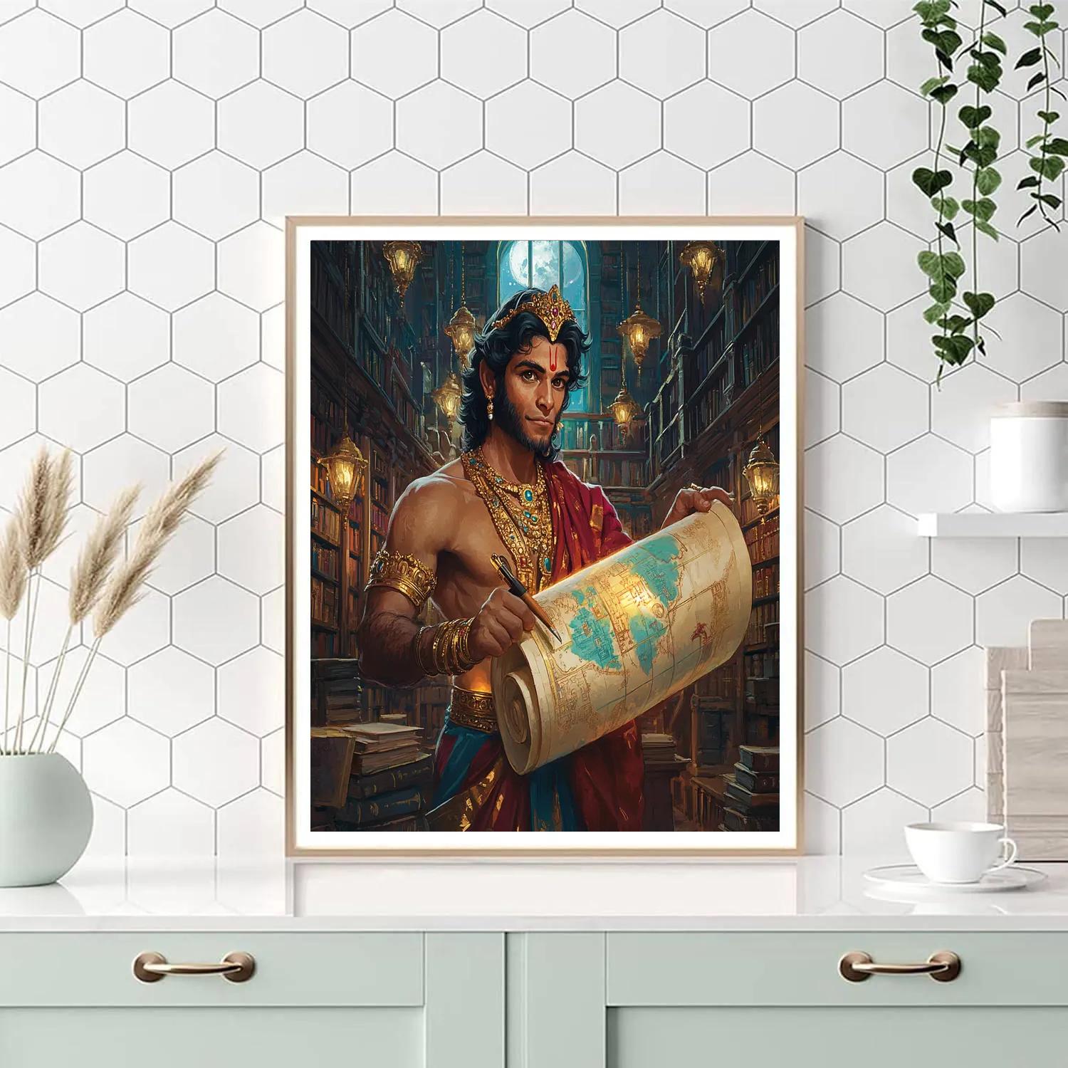 Hanuman Library Of Sacred Maps Painting by numbers kit