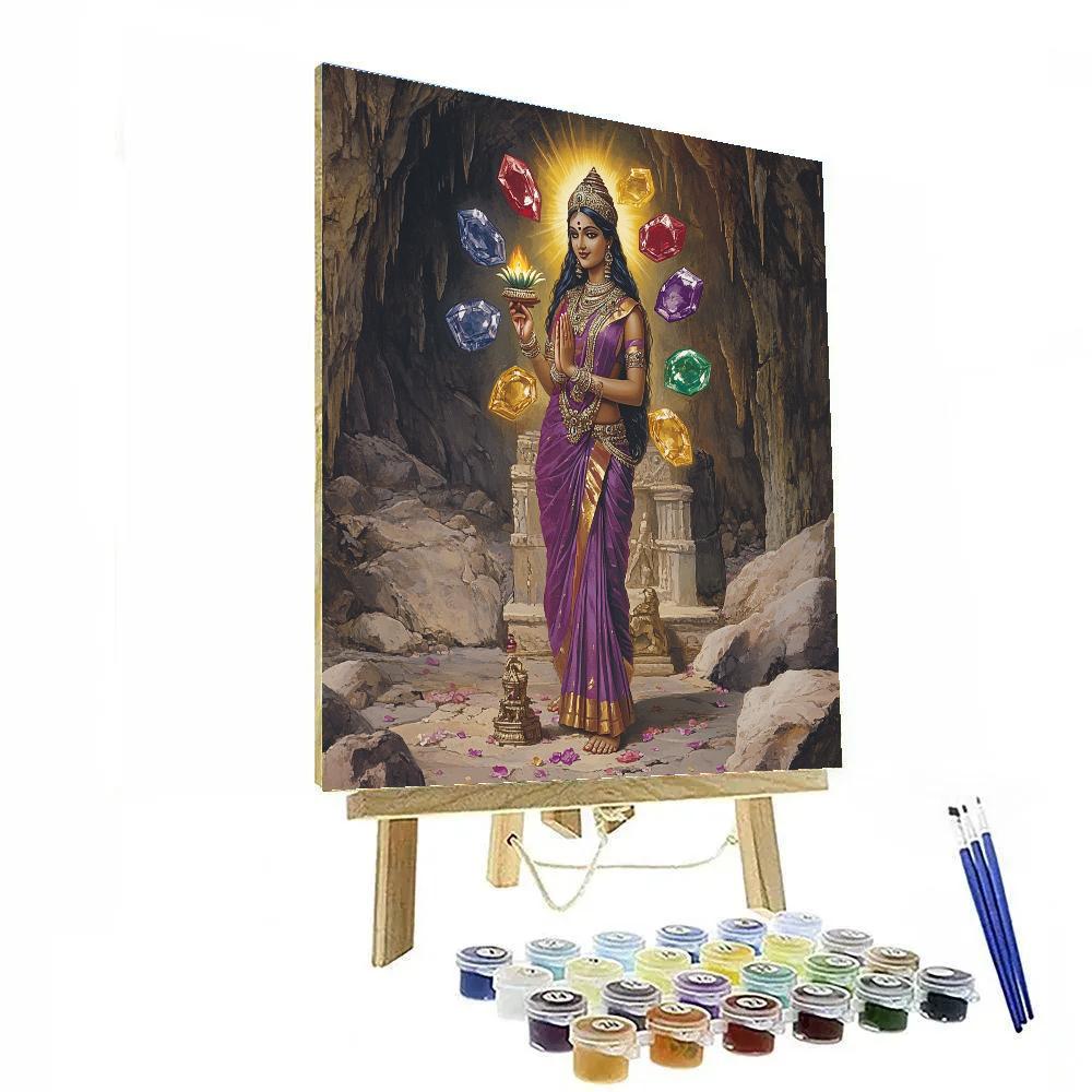 Parvati In The Seven Gem Cave paint by number