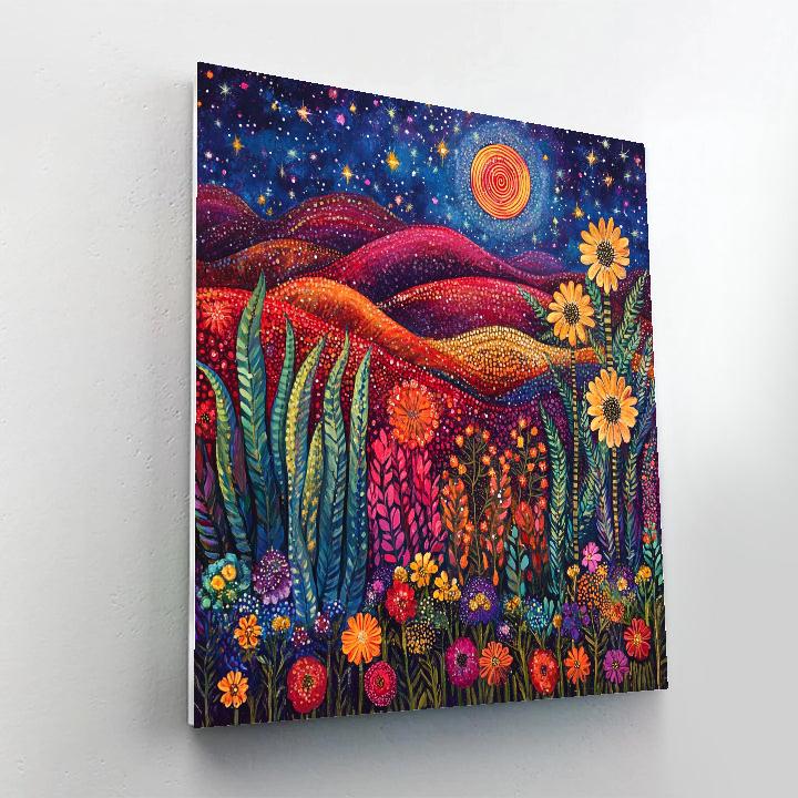 Frida Kahlo Inspired Cosmic Milpa Dreamscape Numbered painting kits