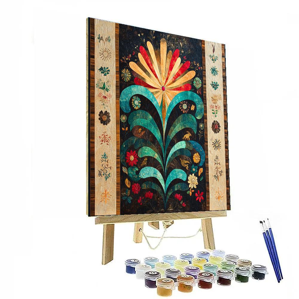 Frida Kahlo Inspired Volcanic Heartbeat Aurora Paint by numbers art